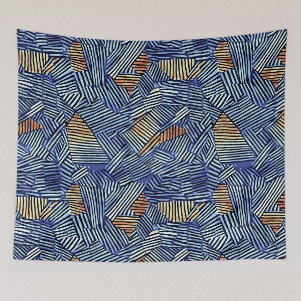 Item preview, Midnight Signals: Indigo Grid with Tribal Motion designed and sold by Espinoza Creative.