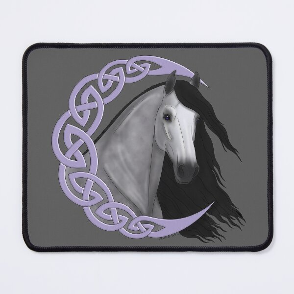 Item preview, Celtic Moon with Gray Horse designed and sold by DappledMoon.