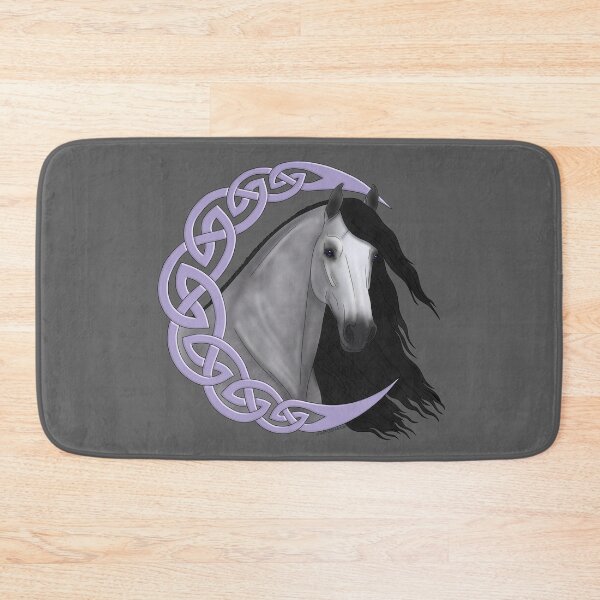 Item preview, Celtic Moon with Gray Horse designed and sold by DappledMoon.