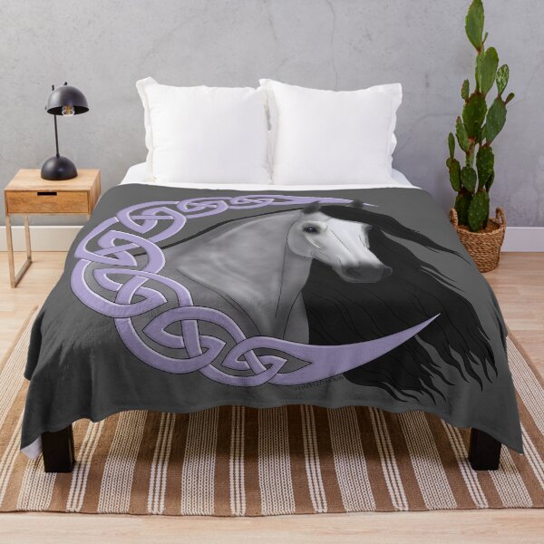 Item preview, Celtic Moon with Gray Horse designed and sold by DappledMoon.