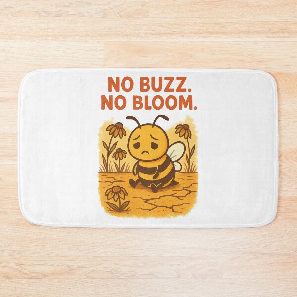 Item preview, No Buzz, No Bloom – Emotional Bee and Dying Flowers Design designed and sold by Lacritsa .