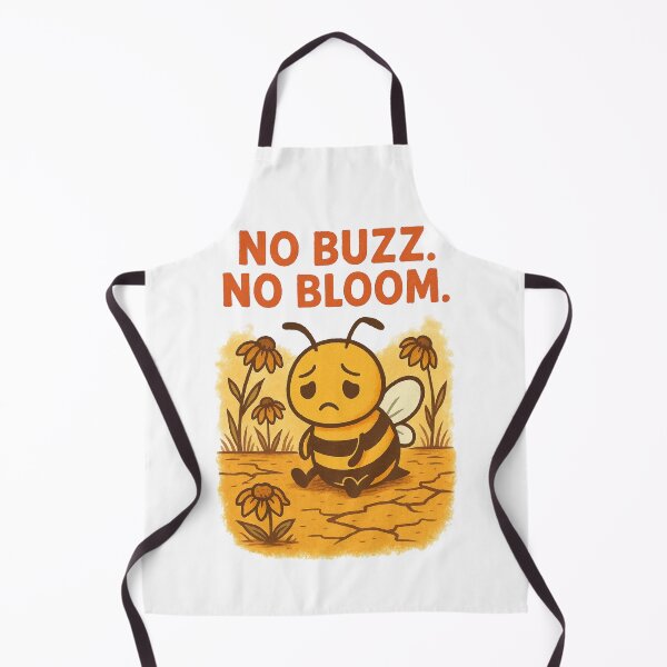 Item preview, No Buzz, No Bloom – Emotional Bee and Dying Flowers Design designed and sold by Lacritsa .