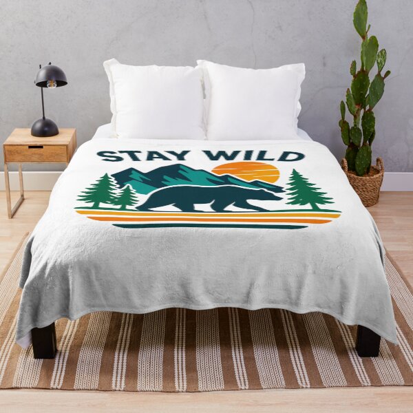 Item preview, Stay Wild Mountain Bear Nature Adventure Outdoor Wilderness Design designed and sold by tigger shop.