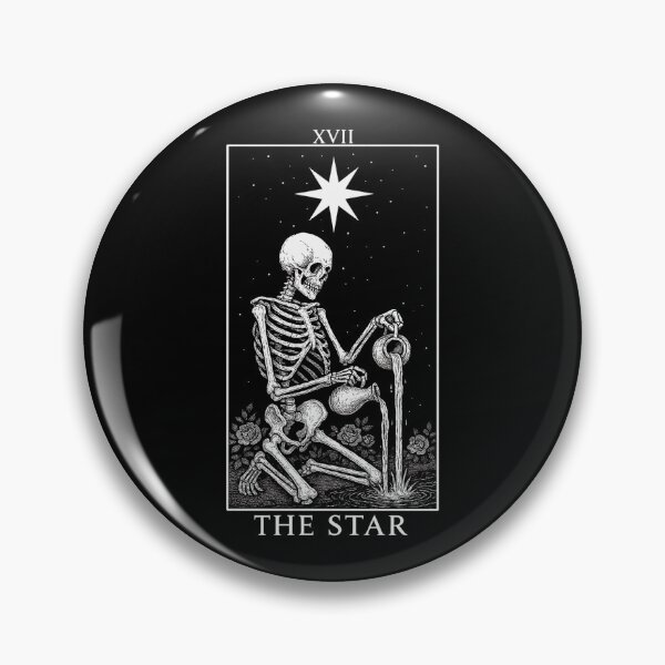 Item preview, The Star - Major Arcana - Skeleton Tarot Cards designed and sold by Boriken Brujas.