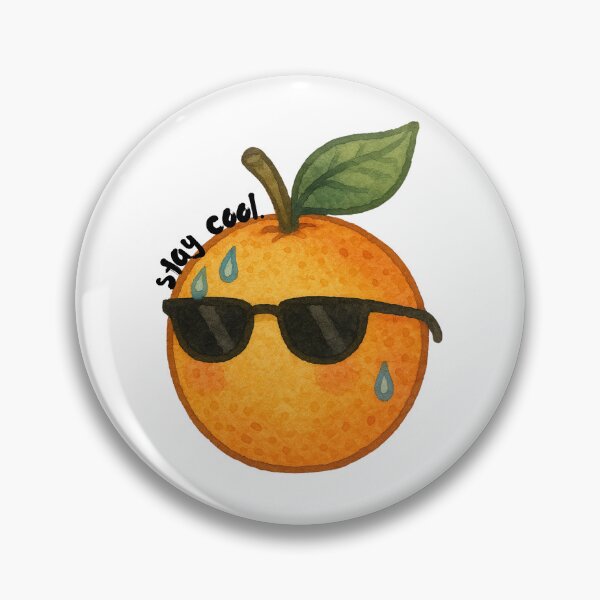 Artikelvorschau, Zesty Mood – Süßer orangefarbener Aufkleber mit Schattierungen entworfen und verkauft von SunbakedAZ.