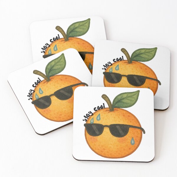 Item preview, Zesty Mood – Cute Orange Sticker with Shades designed and sold by SunbakedAZ.