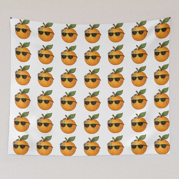 Item preview, Zesty Mood – Cute Orange Sticker with Shades designed and sold by SunbakedAZ.