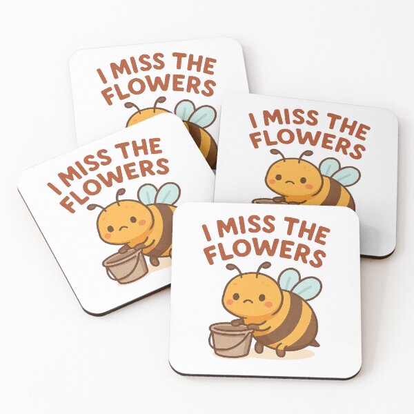 Item preview, I Miss the Flowers – Sad Bee and Environmental Message Illustration designed and sold by Lacritsa .