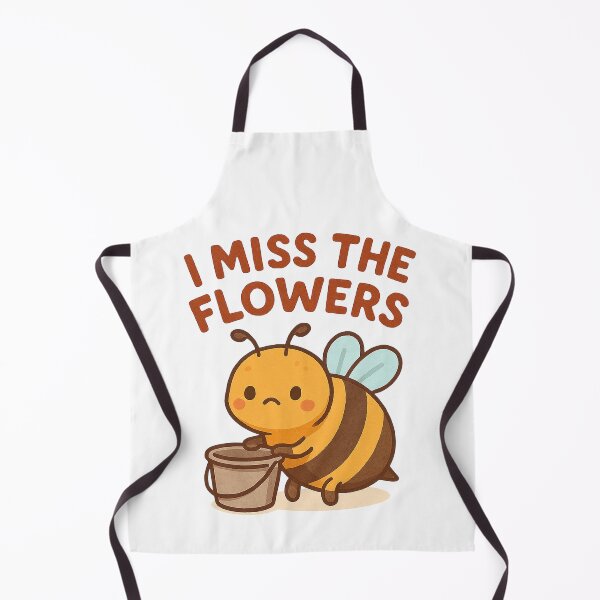 Item preview, I Miss the Flowers – Sad Bee and Environmental Message Illustration designed and sold by Lacritsa .