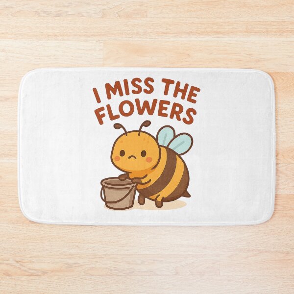 Item preview, I Miss the Flowers – Sad Bee and Environmental Message Illustration designed and sold by Lacritsa .