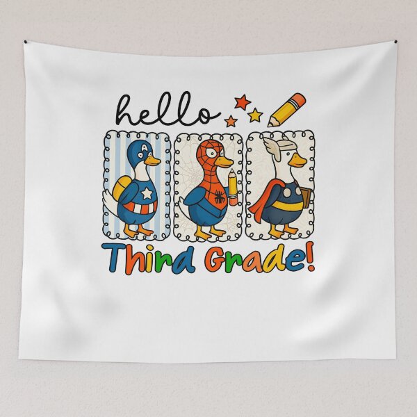 Item preview, Hello Third Grade Cute Duck Super Kids Fun Back To School Colorful Design designed and sold by tigger shop.