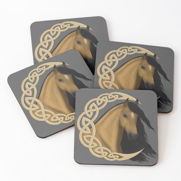 Item preview, Celtic Moon with Buckskin Horse designed and sold by DappledMoon.