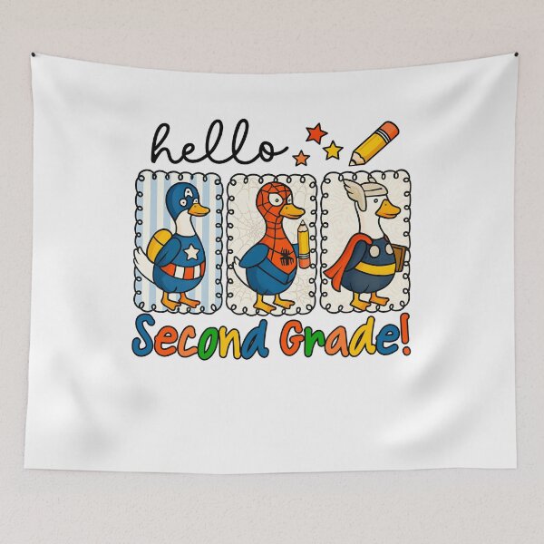 Item preview, Hello Second Grade Duck Students Fun Back To School Colorful Classroom Design designed and sold by tigger shop.