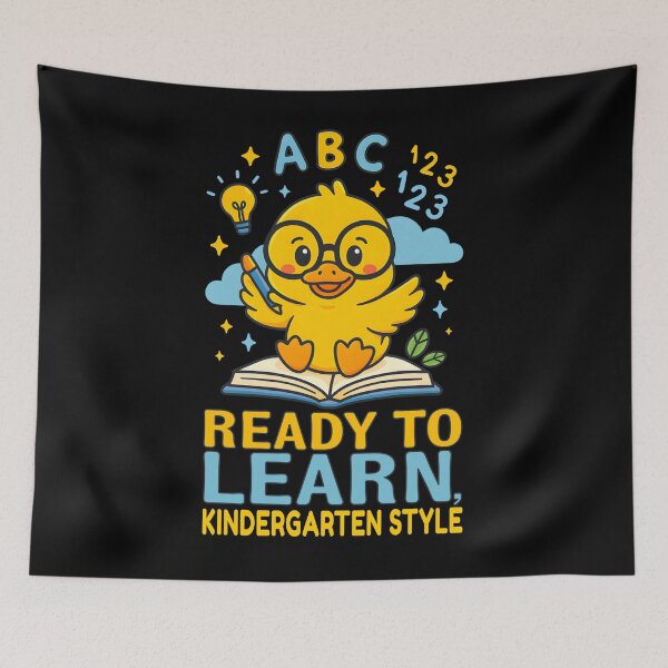 Item preview, Ready To Learn Kindergarten Style Cute Duck Book ABC Back To School Design designed and sold by tigger shop.