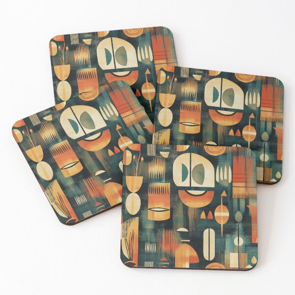 Item preview, Ancestral Echo: Abstract Portrait of Spirit and Pattern designed and sold by Espinoza Creative.