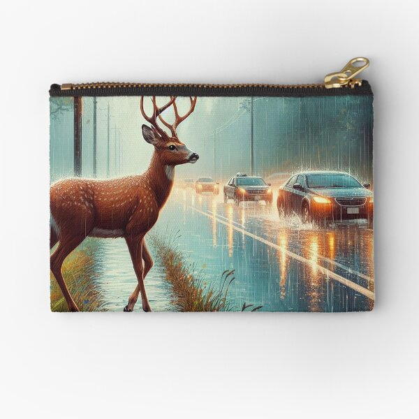 Item preview, Rainy Road Crossing for a Deer designed and sold by nikkolaus.