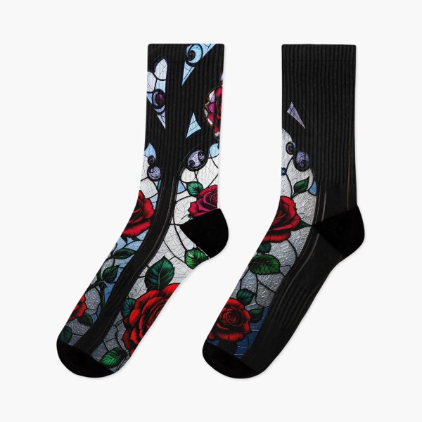 Item preview, Gothic Stained Glass Roses – Dark Floral Elegance designed and sold by JiffyGirls.