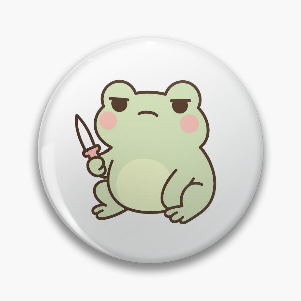 Item preview, Tiny Frog with Knife - Kawaii Dark Humor Art designed and sold by OnPointOutfits.