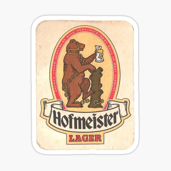 Item preview, Hofmeister Lager Vintage label designed and sold by StickyMcSticker.