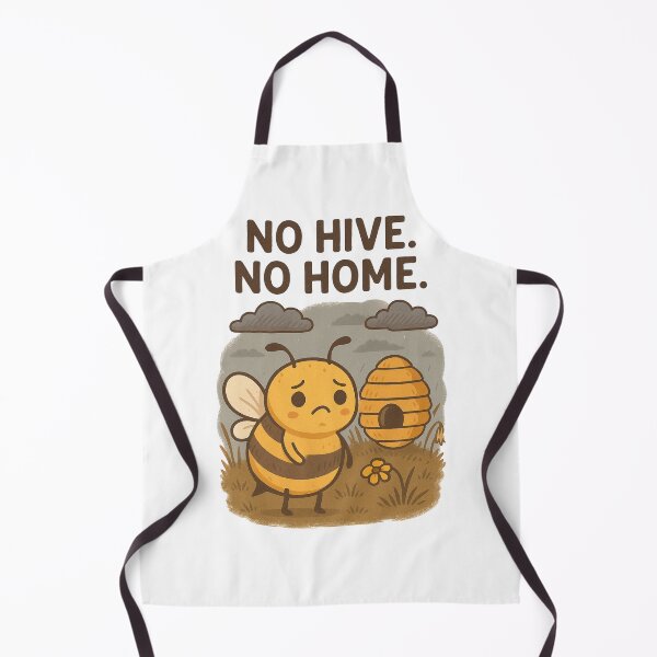 Item preview, No Hive No Home – Sad Bee and Lost Habitat Illustration designed and sold by Lacritsa .