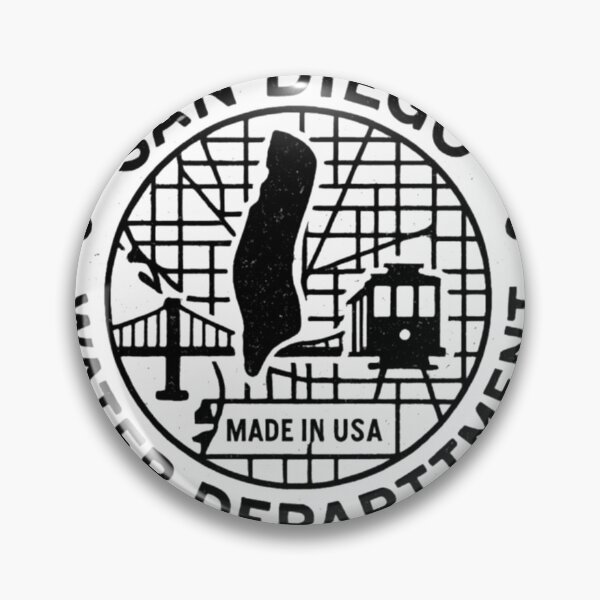 Item preview, San Diego Manhole Cover. Gritty Coastal Utility Stamp designed and sold by Urban designs by PiMediaDen.