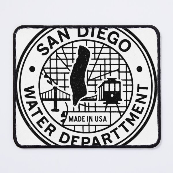 Item preview, San Diego Manhole Cover. Gritty Coastal Utility Stamp designed and sold by Urban designs by PiMediaDen.