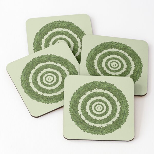 Item preview, Circles of green leaves designed and sold by Cherevan.
