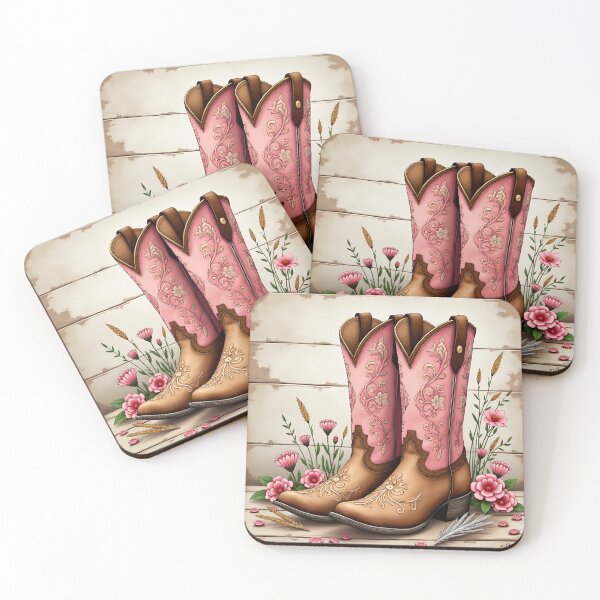 Item preview, Western Boots Pink designed and sold by TheEmptyBottleStudio.