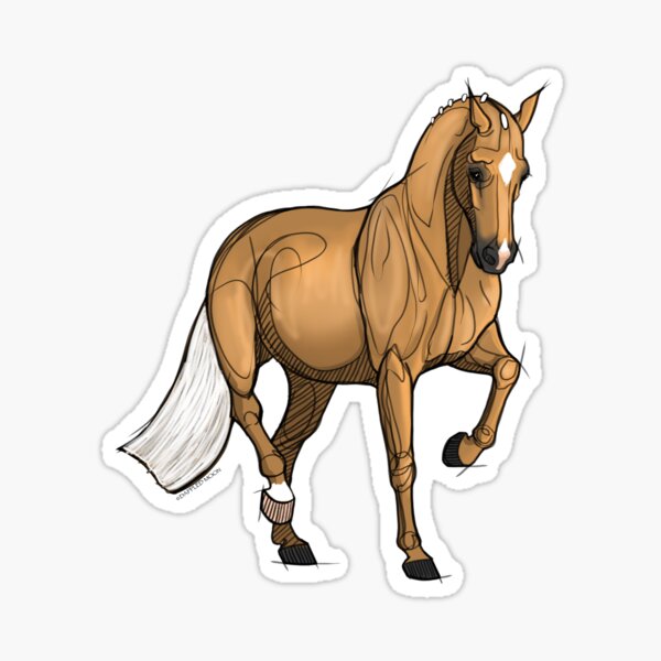 Item preview, Dressage de piaffer palomino designed and sold by DappledMoon.