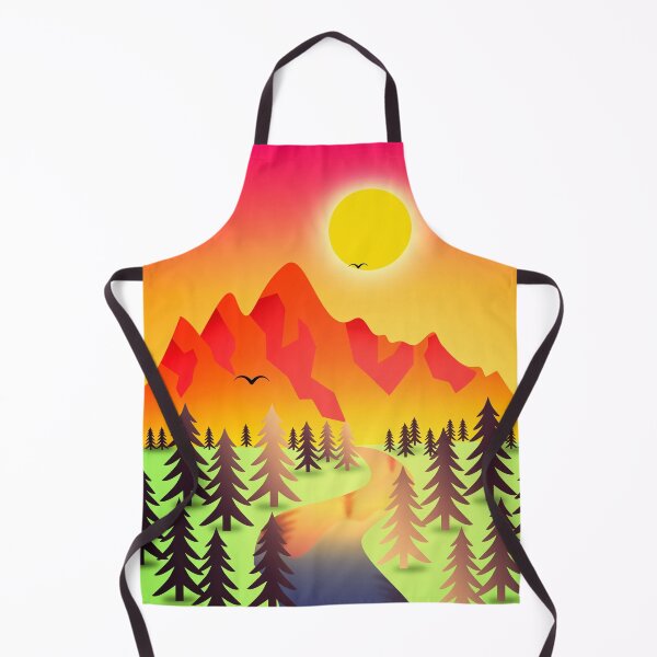 Item preview, Sunrise Over Pines – Vibrant Digital Landscape Artwork designed and sold by PhayuDesign.
