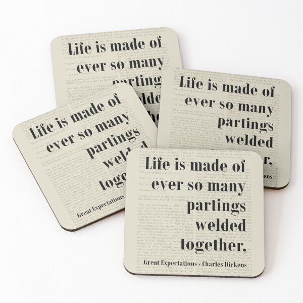 Item preview, Partings Welded Together Great Expectations Charles Dickens Quote designed and sold by kakarikihill.