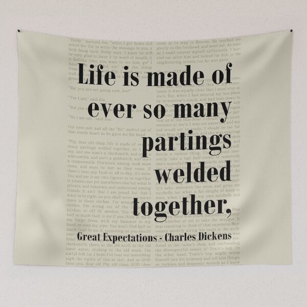 Item preview, Partings Welded Together Great Expectations Charles Dickens Quote designed and sold by kakarikihill.