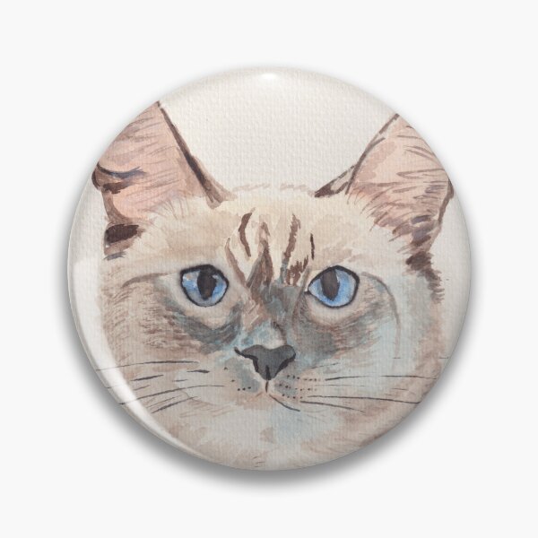 Item preview, Very Handsome Kitty with Blue Eyes in Watercolor Paints designed and sold by rogerstrawberry.
