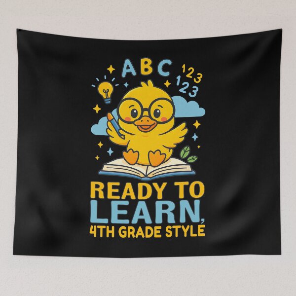 Item preview, Ready To Learn Fourth Grade Style Bright Duck Fun Back To School Design designed and sold by tigger shop.