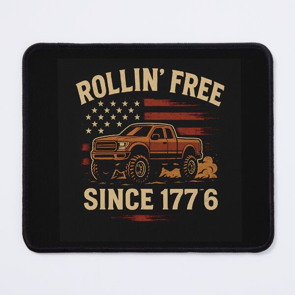 Item preview, Rollin’ Free Since 1776 – Patriotic Truck Tee designed and sold by Liberty Lifestyle Threads.