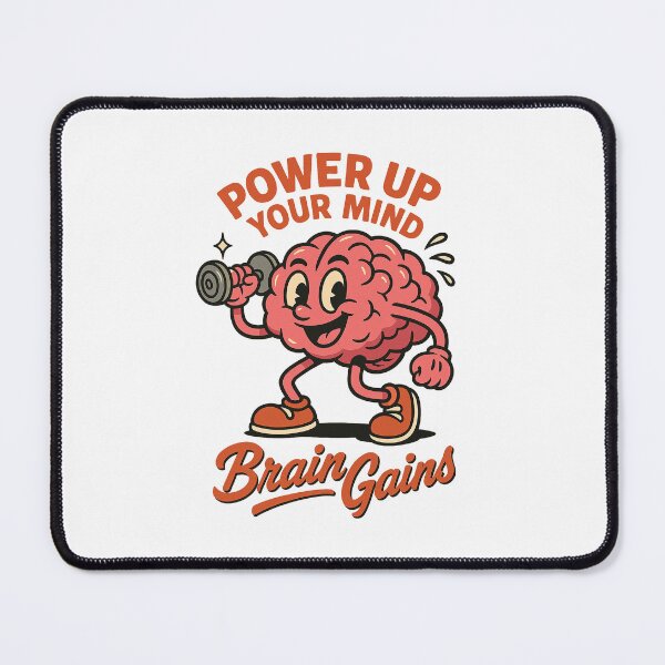 Item preview, Brainy Buff – Vibrant Cartoon Gym Brain designed and sold by HoopeStylee.