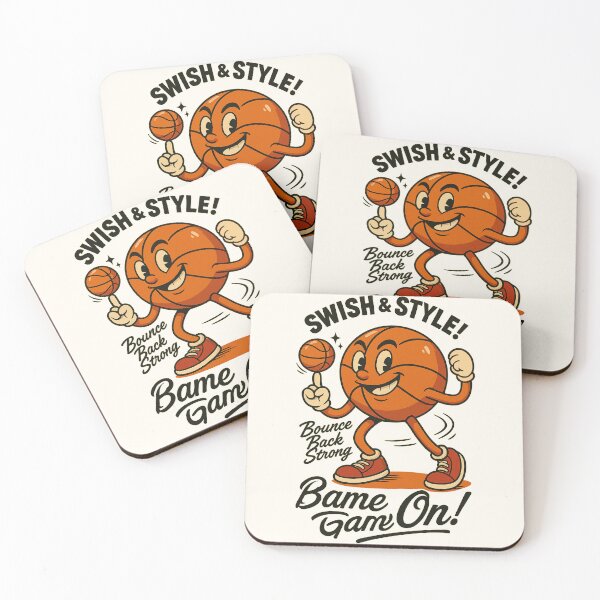 Item preview, Bouncy Buckets – Vintage Cartoon Basketball designed and sold by HoopeStylee.