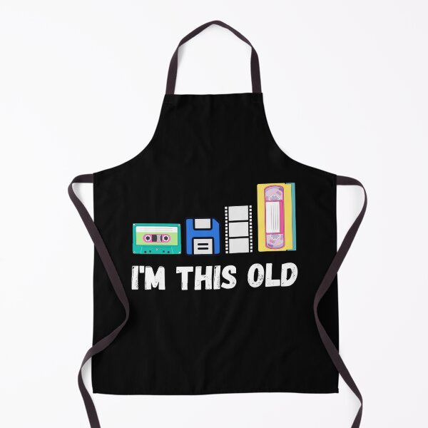Item preview, Funny I'm this old 1980s cassette VHS floppy disk slide film retro tech designed and sold by Artstastic.