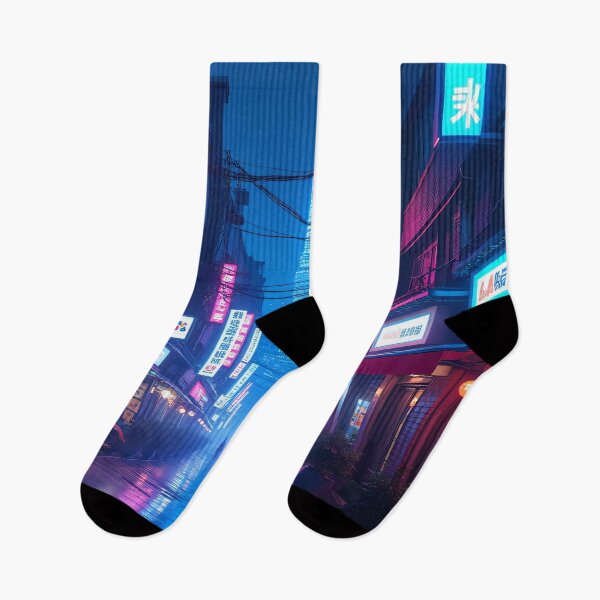 Item preview, Tokyo 2089: Retro-Futuristic Street with VHS Distortion & Neon Signs designed and sold by WelSol.