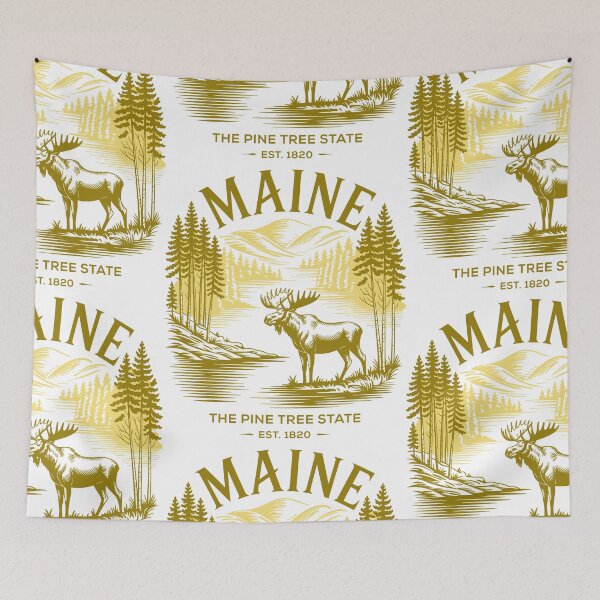 Item preview, Maine | The Pine Tree State | Est. 1820 designed and sold by SaltyLass.