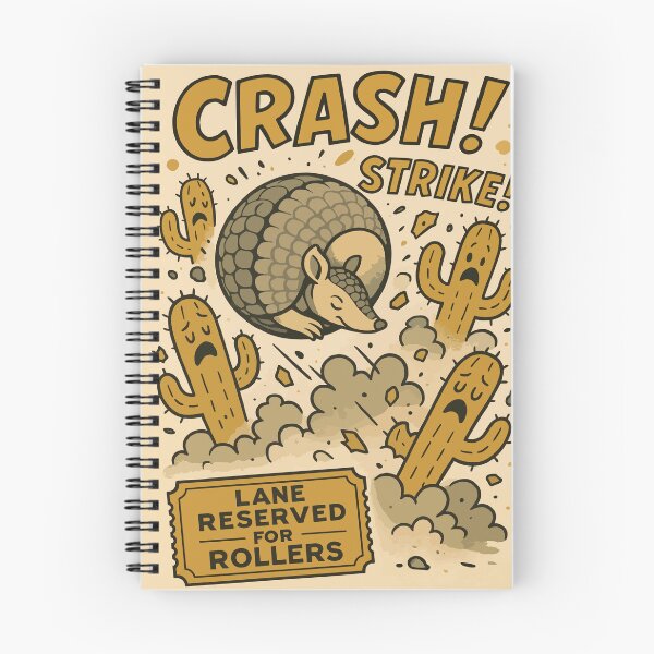 Item preview, Funny Armadillo Crash Bowling Into Cactus Desert Scene designed and sold by WildlifeInc.