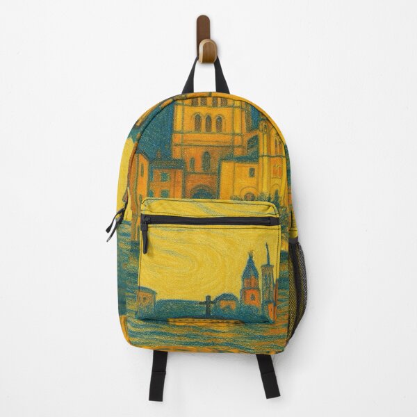 Item preview, Van Gogh Style Fourvière Basilica Art Print in Lyon designed and sold by Tinylegends.