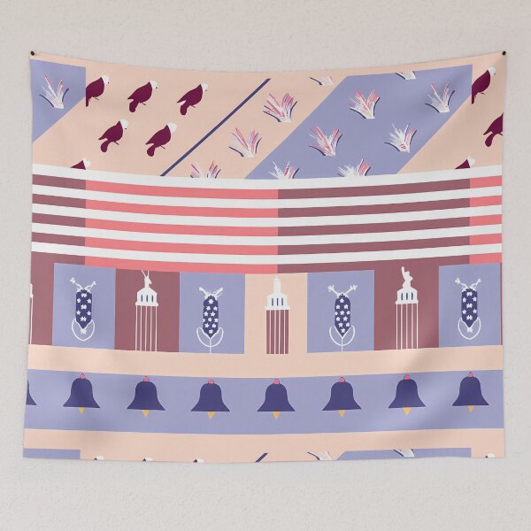 Item preview, United States Patriotic Symbols Pattern designed and sold by ART ATTACK ZONE.