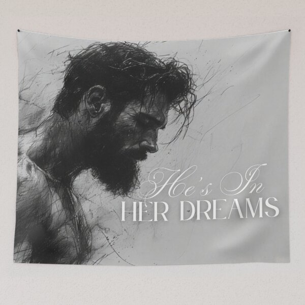 Item preview, He's In Her Dreams - Brooding Masculine Sketch designed and sold by DEZZYDCREATES.