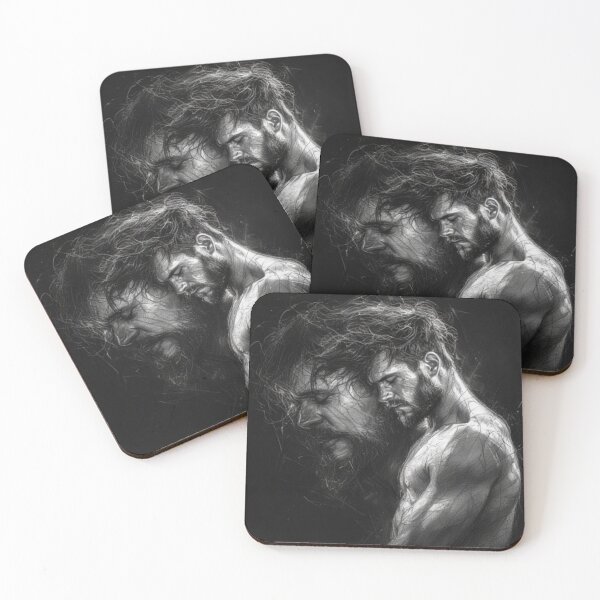 Item preview, Dark Knight of the Soul - Brooding Masculine Sketch designed and sold by DEZZYDCREATES.