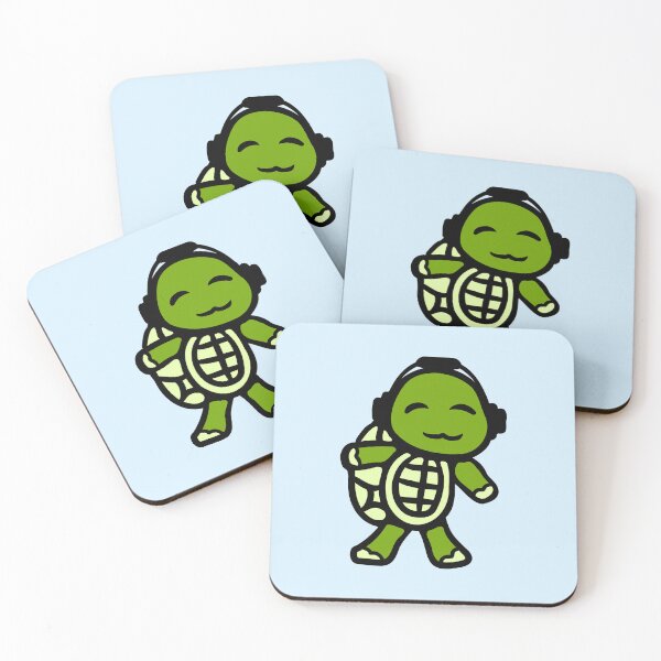 Item preview, Happy Turtle Music Listening Headphones Smiles Cute designed and sold by shirt-o-mat.