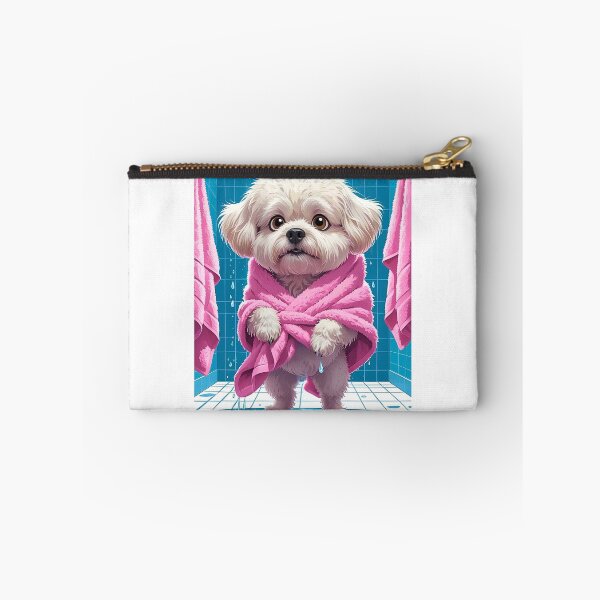 Item preview, Funny Bichon Frise After Shower – Cute Cartoon Dog Humor for Pet Lovers designed and sold by Fredster1966.