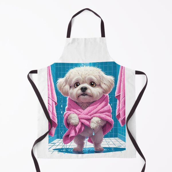Item preview, Funny Bichon Frise After Shower – Cute Cartoon Dog Humor for Pet Lovers designed and sold by Fredster1966.