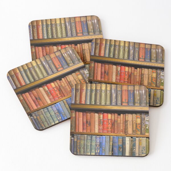 Item preview, Decorative Antiquarian Clothbound Old Books Bookshelf designed and sold by sambarnesart.