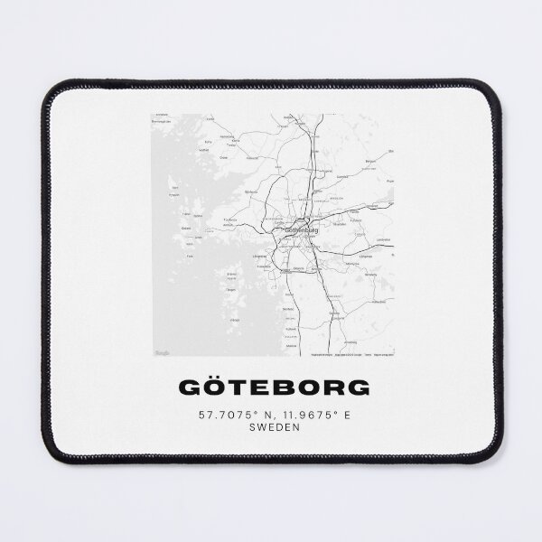 Item preview, Minimalist Göteborg Map – Black & White Sweden City Print designed and sold by RM-Journey.